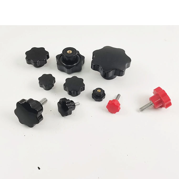 1/4-20 M6 M8 M10 M12 Thumb Screw Seven Star Knob Clamping Knob Red Black Bakelite Star Knobs