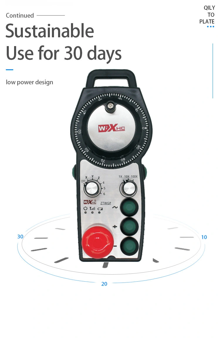 High Precision Electronic Wireless CNC Handwheel Mpg Pendant Emergency Stop 5V/12V/24V